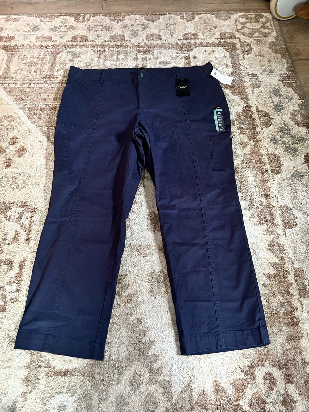 Women’s Lee Navy Blue Cargo Utility Pants Size 26W